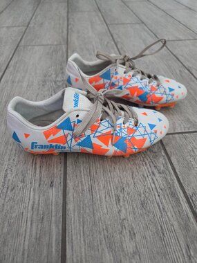 Franklin Soccer Cleats White Orange Blue Kids Size 2